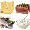 Lysine rood vlees vis yoghurt kaas